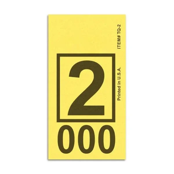 1 (1) Caja de Etiquetas Cuadradas para Limpieza en Seco (1,000/Caja) Varios colores y numeros