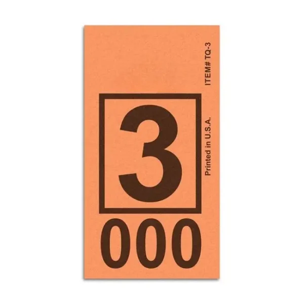 2 (2) Caja de Etiquetas Cuadradas para Limpieza en Seco (1,000/Caja) Varios colores y numeros