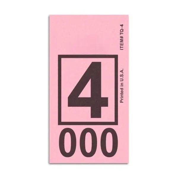 3 (3) Caja de Etiquetas Cuadradas para Limpieza en Seco (1,000/Caja) Varios colores y numeros