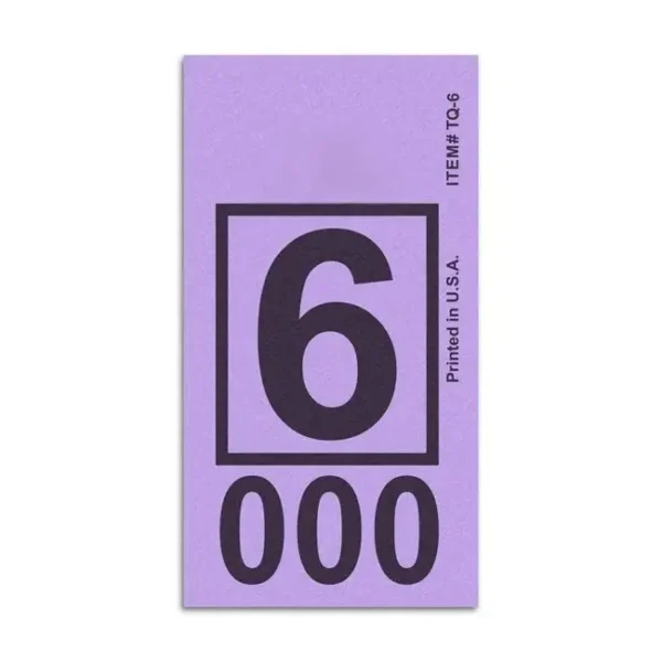 5 (3) Caja de Etiquetas Cuadradas para Limpieza en Seco (1,000/Caja) Varios colores y numeros