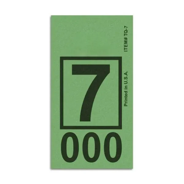 6 (2) Caja de Etiquetas Cuadradas para Limpieza en Seco (1,000/Caja) Varios colores y numeros
