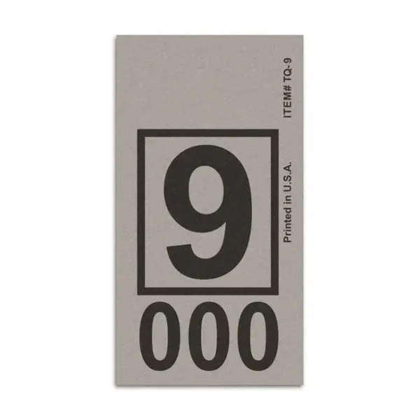 8 (1) Caja de Etiquetas Cuadradas para Limpieza en Seco (1,000/Caja) Varios colores y numeros