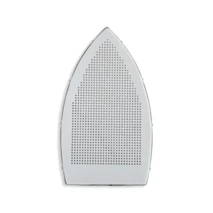 Zapato de teflón para plancha de vapor con orificios de ventilación y resorte de ajuste trasero.