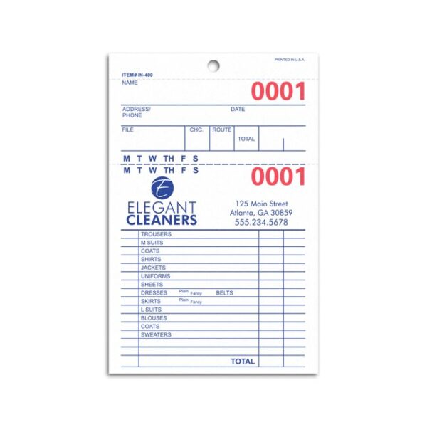 Boletas y Órdenes de Servicio en Papel Químico (Snap-Apart)